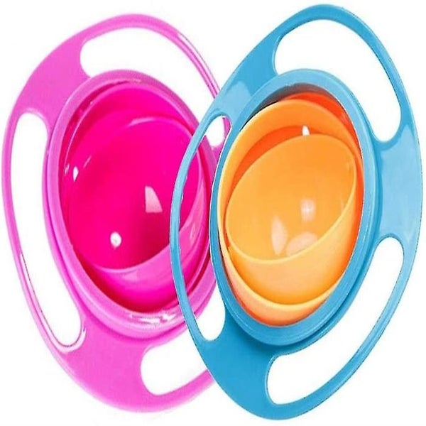 Baby Food Grade Anti-Spill Bowl with Lid - Rotatable Gyroscope Shape, Prevents F Carousel 1