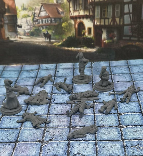 Townsfolke Set #7 Dead Bodies Dungeons and Dragons dice4dungeons IGG Carousel 1