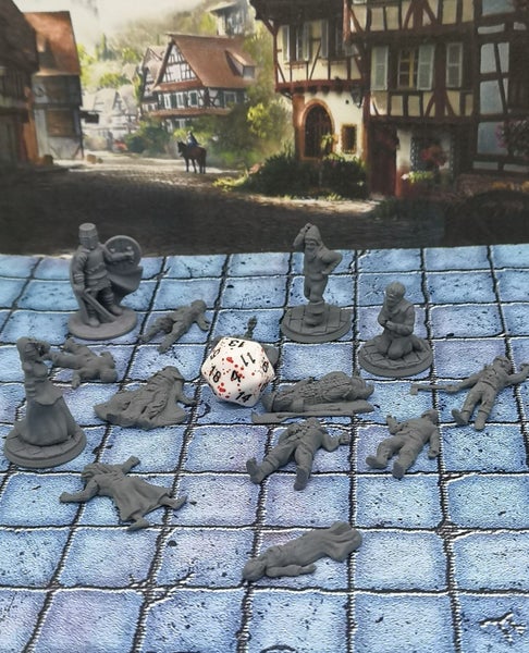 Townsfolke Set #7 Dead Bodies Dungeons and Dragons dice4dungeons IGG Carousel 2
