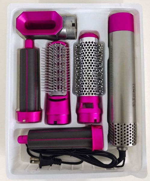 HOT!!!5-in-1 Hair Dryer Comb Hair Curling Straightening Comb Carousel 1
