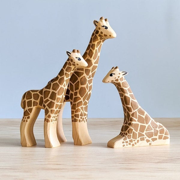 NOM Handcrafted Giraffe Sitting Carousel 10