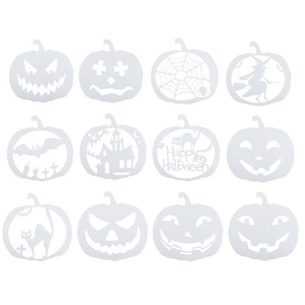 12pcs Halloween Stencils for Artistic Halloween Designs - Add Unique Patterns to Carousel 1