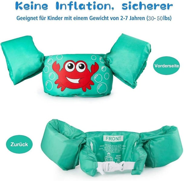 Children's Life Jacket, Swimming Aid Adjustable Swimming Arm Bands Boys Girls Fr Carousel 5