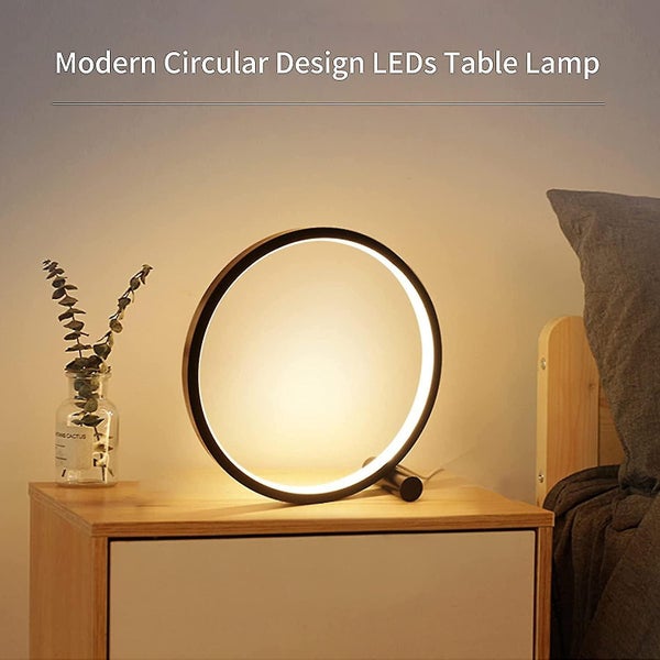 Dimmable Designer Round LED Table Lamp 25cm - Modern Round Design Bedside Lamp f Carousel 2