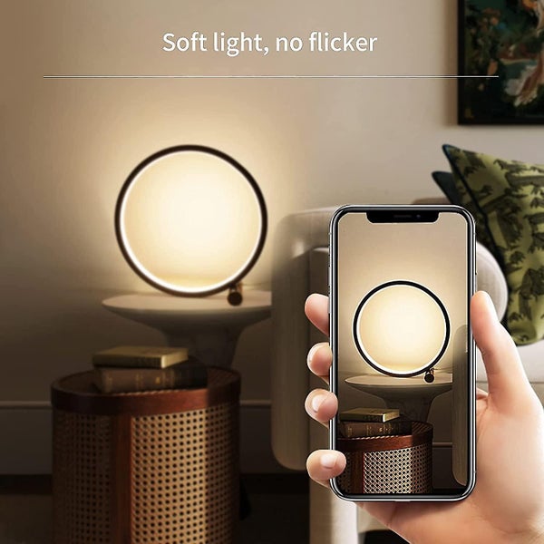 Dimmable Designer Round LED Table Lamp 25cm - Modern Round Design Bedside Lamp f Carousel 3