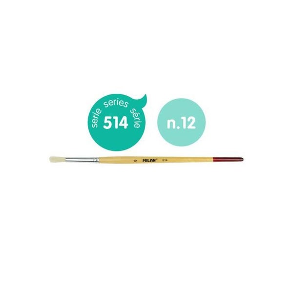 Milan Bristle Hair Brush 514 Series Round Size 12 Carousel 1