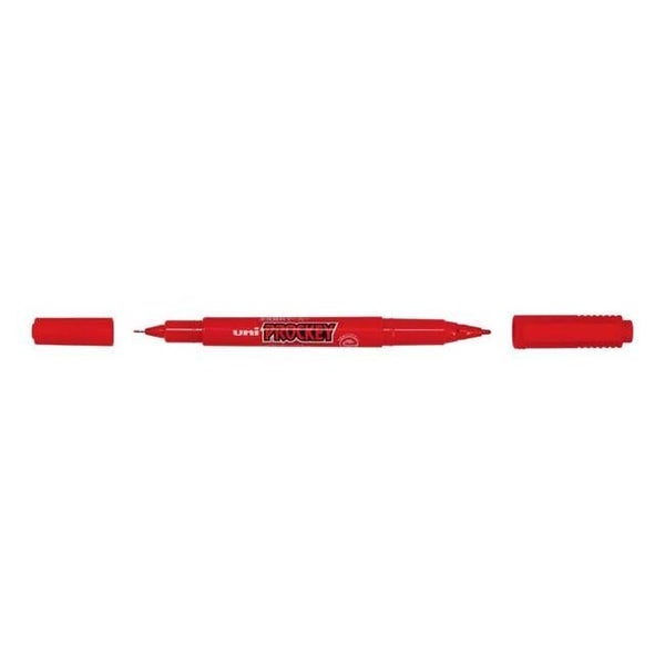 Uni Prockey Marker Dual Tip 0.4/0.9mm Red PM-120 Carousel 1