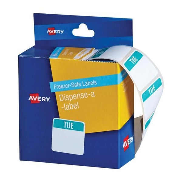 Avery Label Dispenser Tuesday Freezer Safe 24x24 100 Pk Carousel 1