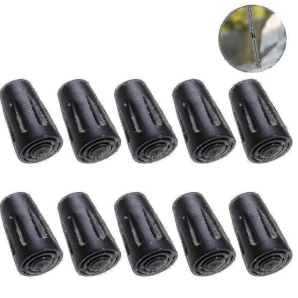 Walking Pole Rubber Tips - Trek Pole Tip Protectors (10pcs) Carousel 1