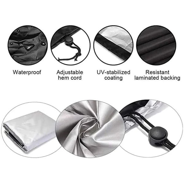 Nz Local Stock- Dustproof Patio Furniture Cover Oxford 190cm x 66cm x 89cm Black Carousel 2