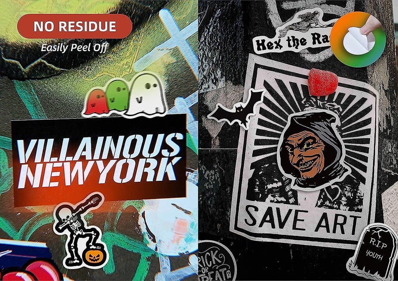 Vinyl Waterproof Stickers, 50 Pcs Halloween Sticker Pack For Laptop, Skateboard, Carousel 5