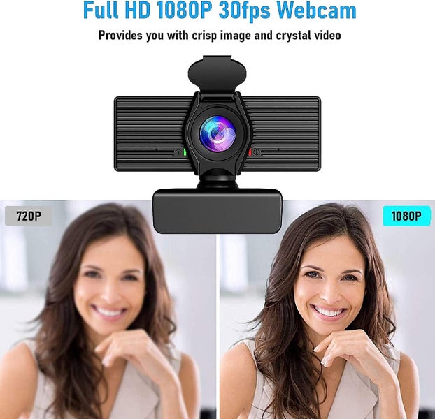 Webcam With Microphone & Privacy Cover, 2021 Upgraded 1080p Hd Web Computer Came Carousel 2