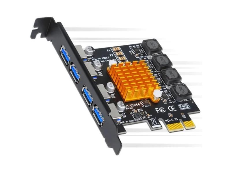 4 Port USB 3.0 PCI Express Card USB 3.0 PCI-E Expansion Card Adapter PCIE USB Carousel 1