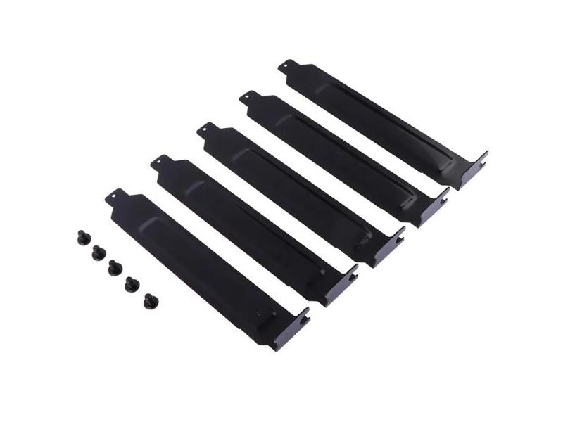5pcs/lot Black Hard Steel PCI Slot Covers Bracket W/ Screws Full Profile Carousel 1