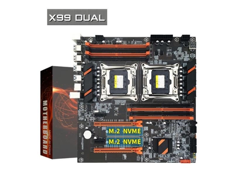 X99 Motherboard Dual CPU M.2 LGA 2011 V3 E-ATX USB3.0 SATA3 8 DIMM DDR4 Support Carousel 1