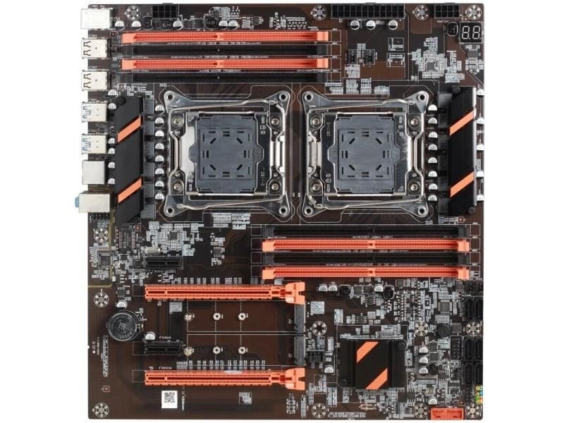 X99 Motherboard Dual CPU M.2 LGA 2011 V3 E-ATX USB3.0 SATA3 8 DIMM DDR4 Support Carousel 2