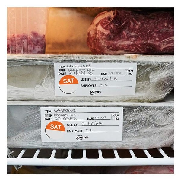 Avery Labels Saturday Round Day 24mm Orange White 1000 Roll Carousel 4