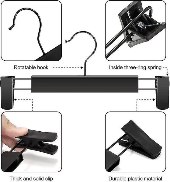 10 Pack Pants Hangers,space Saving Skirt Hangers With 360 Swivel Hooks,adjustabl Carousel 2