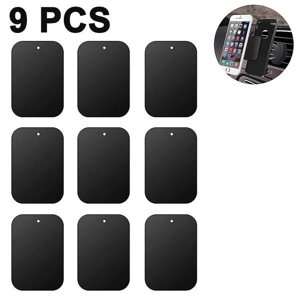 9 Pack Metal Plate for Phone Magnet - Includes 3m Adhesive Replacement for Magne Carousel 1
