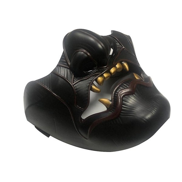 Samurai Soul Mask - Oni Japanese Demon Resin Mask for Halloween (Black) Carousel 2