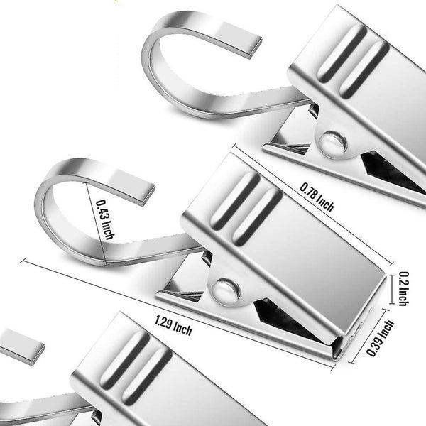 15 Pack Curtain Clips, Stainless Steel Strong Party Wire Light Holder For Hangin Carousel 2