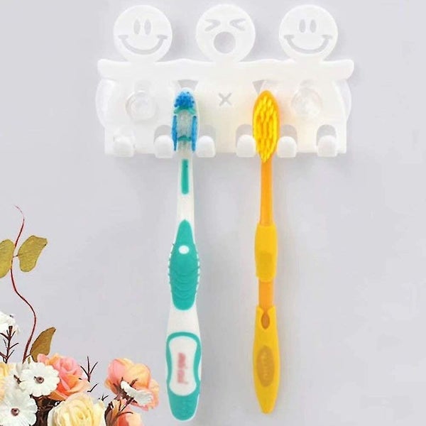 Cute Toothbrush Holder with Suction Cup - Bathroom Wall Home Decor, One Size Carousel 2