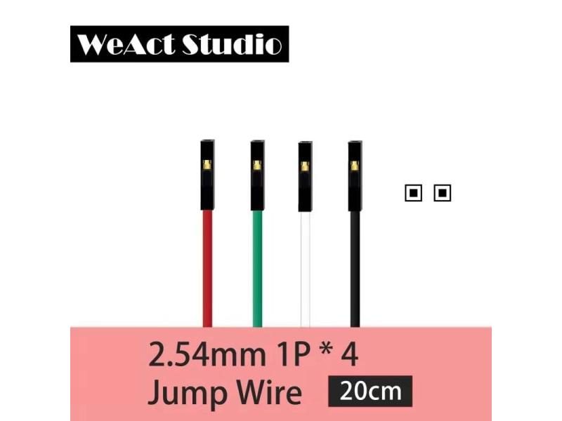 WeAct 2.54mm Silicon Jump Wire 20cm Dupont Line Female To Female 1Pin * 4 SWD Carousel 1