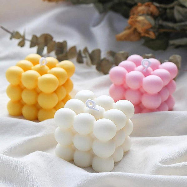 2 Pieces Silicone Molds Diy Candles Mould 3d Soy Wax Candle Overlapping Balls Sp Carousel 2