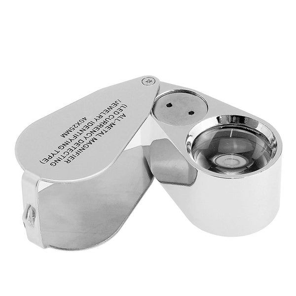 40x Led Illuminated Jeweler Loupe, Wide Range Scope, Eye Magnifying Glass, Good Carousel 1
