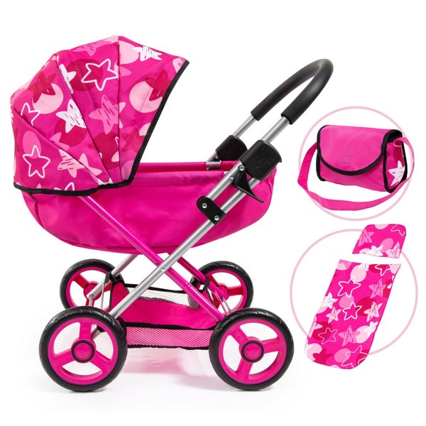 Bayer Cosy Dolls Pram - Pink Carousel 1