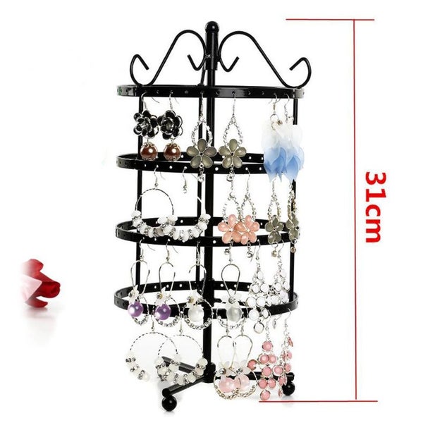 Rotating Earring Necklace 2 in 1 holder--Black Carousel 5