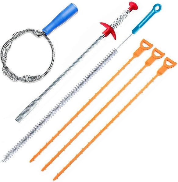 6 Pack Clog Remover Drain Relief Auger Cleaner Tool,sink Drain And Snake Overflo Carousel 1