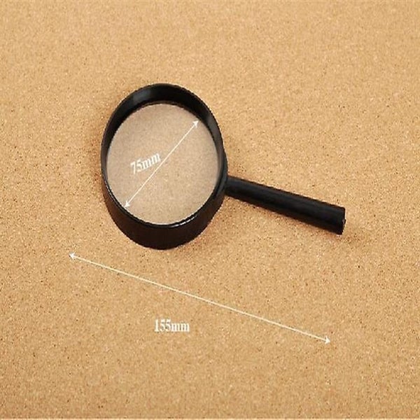 Magnifying Glass 5x Magnification Handheld Magnifying Glass 7.5 Cm Black Magnify Carousel 5