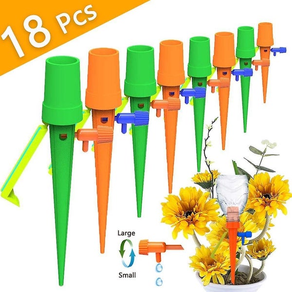 Automatic Watering Set, 18 Pieces Adjustable Irrigation Spikes Watering System W Carousel 1