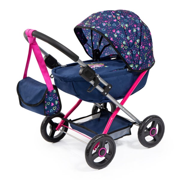 Bayer Cosy Dolls Pram - Navy Mermaid Carousel 2