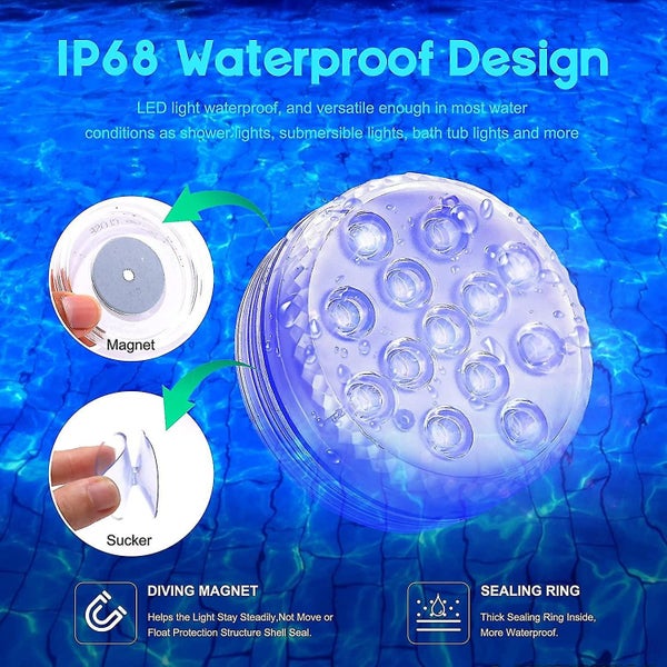 Submersible Led Light, 4 Pack Waterproof Led Lights With Remote Control Rgb Colo Carousel 5