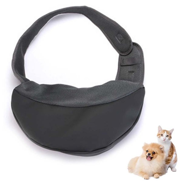 Breathable Mesh Pet Dog Sling Carrier, Hands-free Adjustable Padded Strap Single Carousel 2