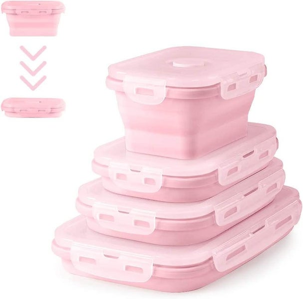 4pcs Silicone Collapsible Containers Collapsible Food Storage Containers Silicon Carousel 1