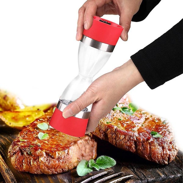 Salt And Pepper Grinder,manual Stainless Steel Salt Pepper Mill 2 In 1- Refillab Carousel 5