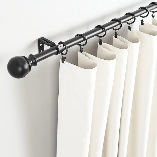 Curtain Rod Clip Rings - Set of 20 Black Rings for 1 Rods Carousel 4