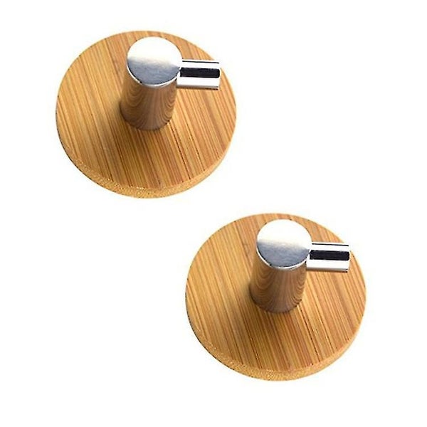 Adhesive Hooks Bamboo And Stainless Steel Ultra Strong Coat Hanger Towel Hooks F Carousel 2