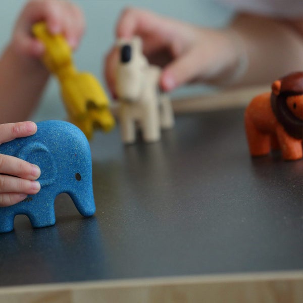 PlanToys Wooden Wild Animals Set Carousel 3