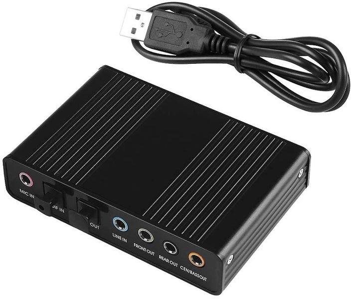 Usb 2.0 E x ternal Sound Card Adapter 6 Channel 5.1 Surround Optical S pdif Aud Carousel 1