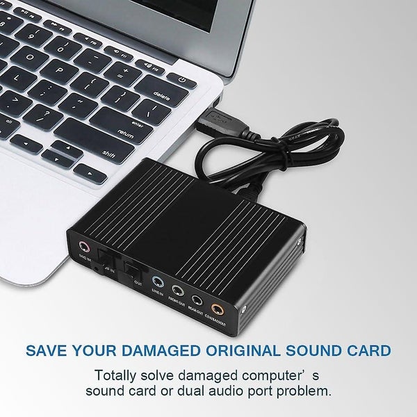 Usb 2.0 E x ternal Sound Card Adapter 6 Channel 5.1 Surround Optical S pdif Aud Carousel 2