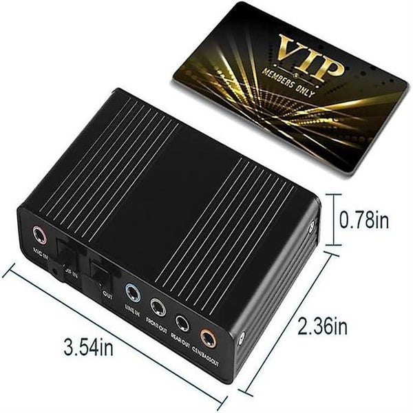 Usb 2.0 E x ternal Sound Card Adapter 6 Channel 5.1 Surround Optical S pdif Aud Carousel 5