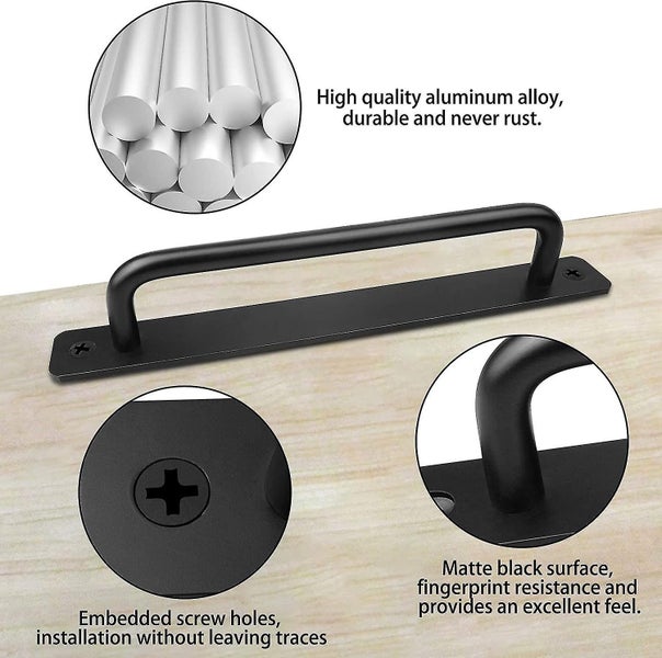 Sliding Barn Door Handle, 2 Pack Sliding Door Handles, Black Door Handles For Ki Carousel 2