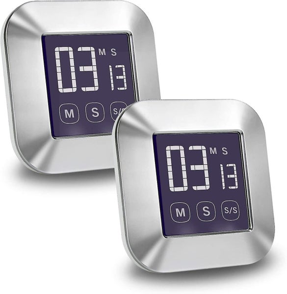 Digital Kitchen Timer - Touch Screen Countdown Timer Pack of 2 for Cooking and T Carousel 1