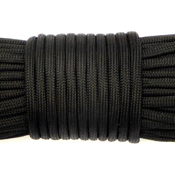 Paracord Rope 30m /100ft 4mm Black Carousel 1