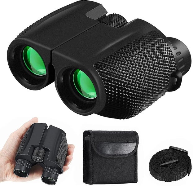 Binoculars, Powerful Adult Binoculars - 10x25 HD Binoculars with Bak4 Prism and Carousel 1