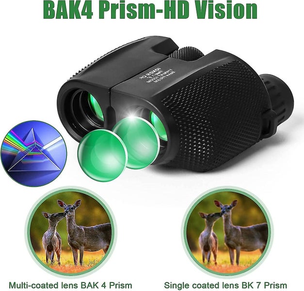 Binoculars, Powerful Adult Binoculars - 10x25 HD Binoculars with Bak4 Prism and Carousel 2
